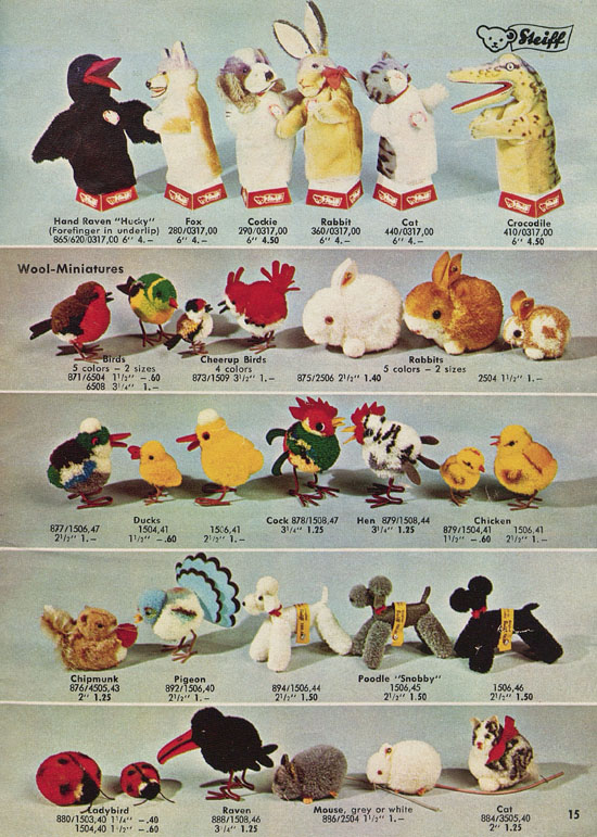 Steiff Realistic Plush Animals KUS 1962