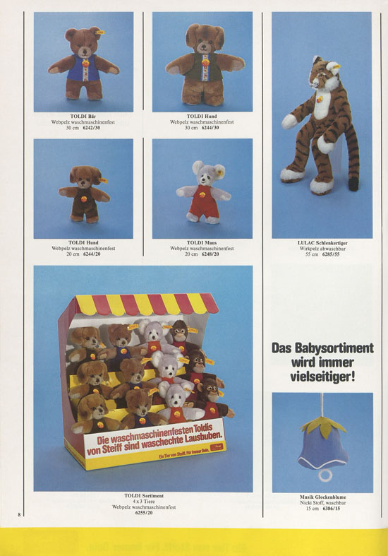 Margarete Steiff Verkaufsprogramm 1982