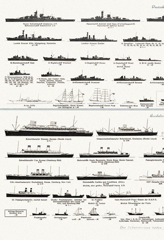 Wiking Katalog Schiffsmodelle 1938