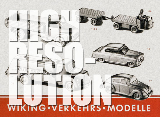 Wiking Bildpreisliste Österreich 1958, Wiking Modellbau Katalog 1958