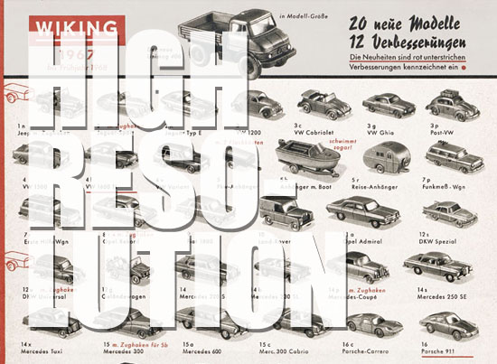 Wiking Katalog 1967, Wiking Modellbau Kataloge, Preisliste 1967, Bildpreisliste 1967, Verkehrsmodelle 1967
