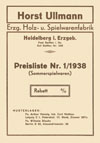 Horst Ullmann Erzgebirge Holzspielwaren 1938