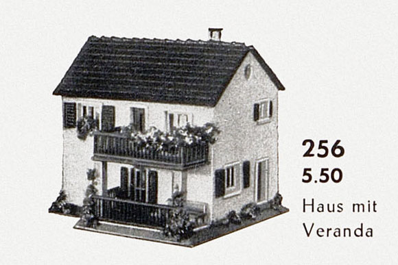 Faller Fertigmodell Nr. 256 Haus mit 2 Etagen und Veranda