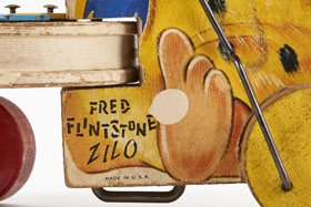 Fisherprice Holzspielzeug Fred Feuerstein, Fisherprice wooden fred flintstone