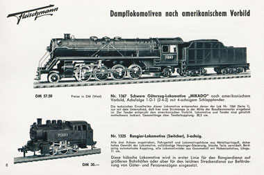Fleischmann Nr. 1367 Amerikanische Güterzug-Lokomotive Mikado Spur H0 