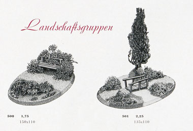 VAU-PE Nr. 501 Landschaftsgruppe Feldweg mit Baum und Brücke